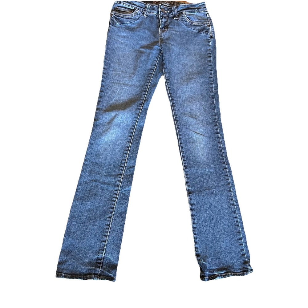 Delia's Morgan Straight Women's size 1/2 R Dark Wash Blue Denim Jeans